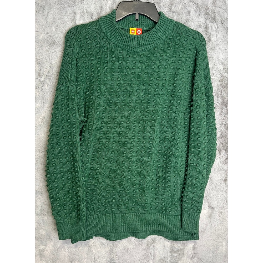 LEGO x Target Green Textured Bobble‎ Stud Knit Pullover Sweater Mens Medium M